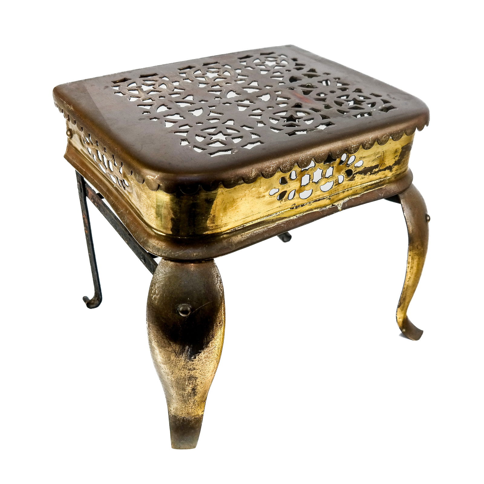 Vintage American Brass Fireplace Trivet (1 of 7)