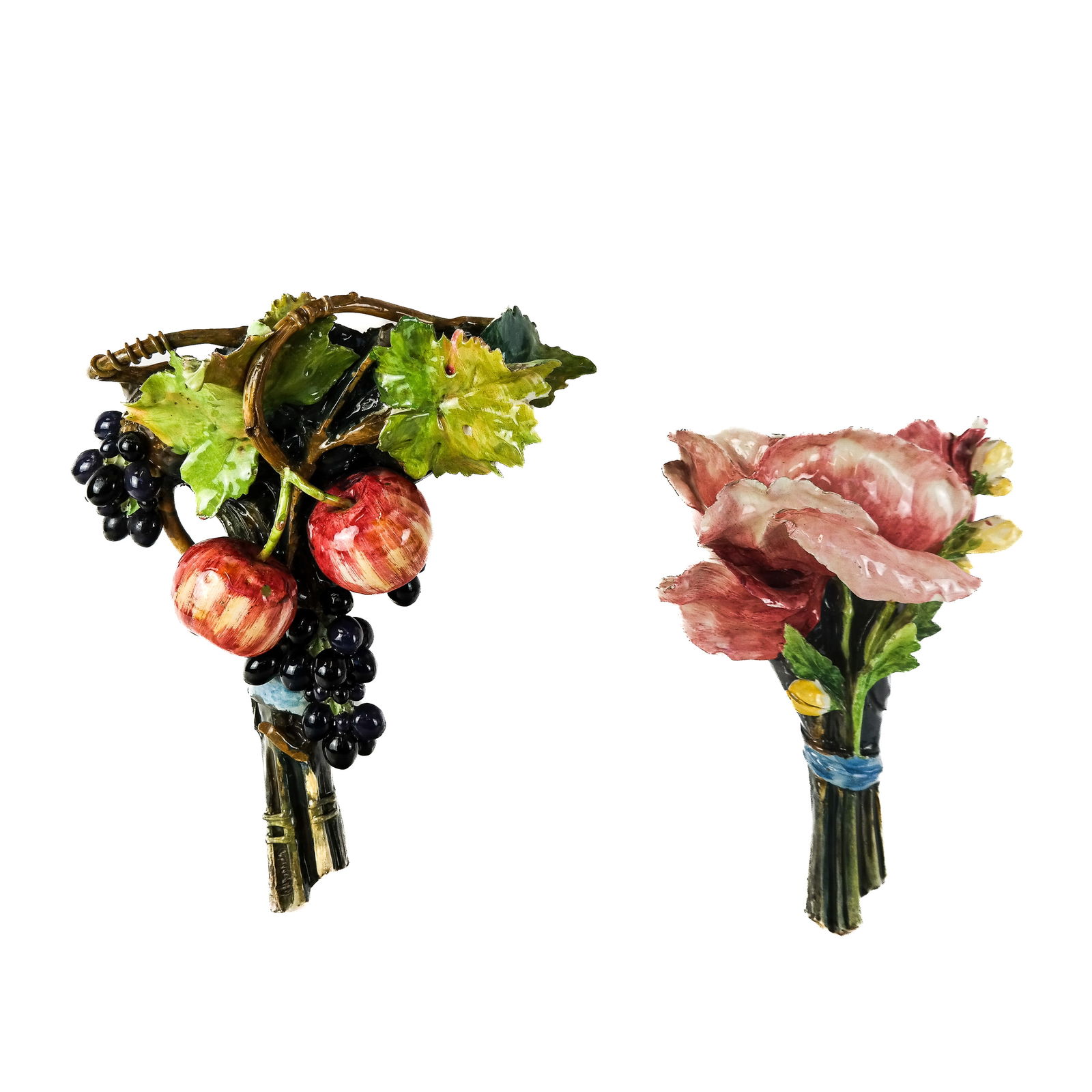 Two Italian Majolica Wall Pockets - Planters (1 of 12)