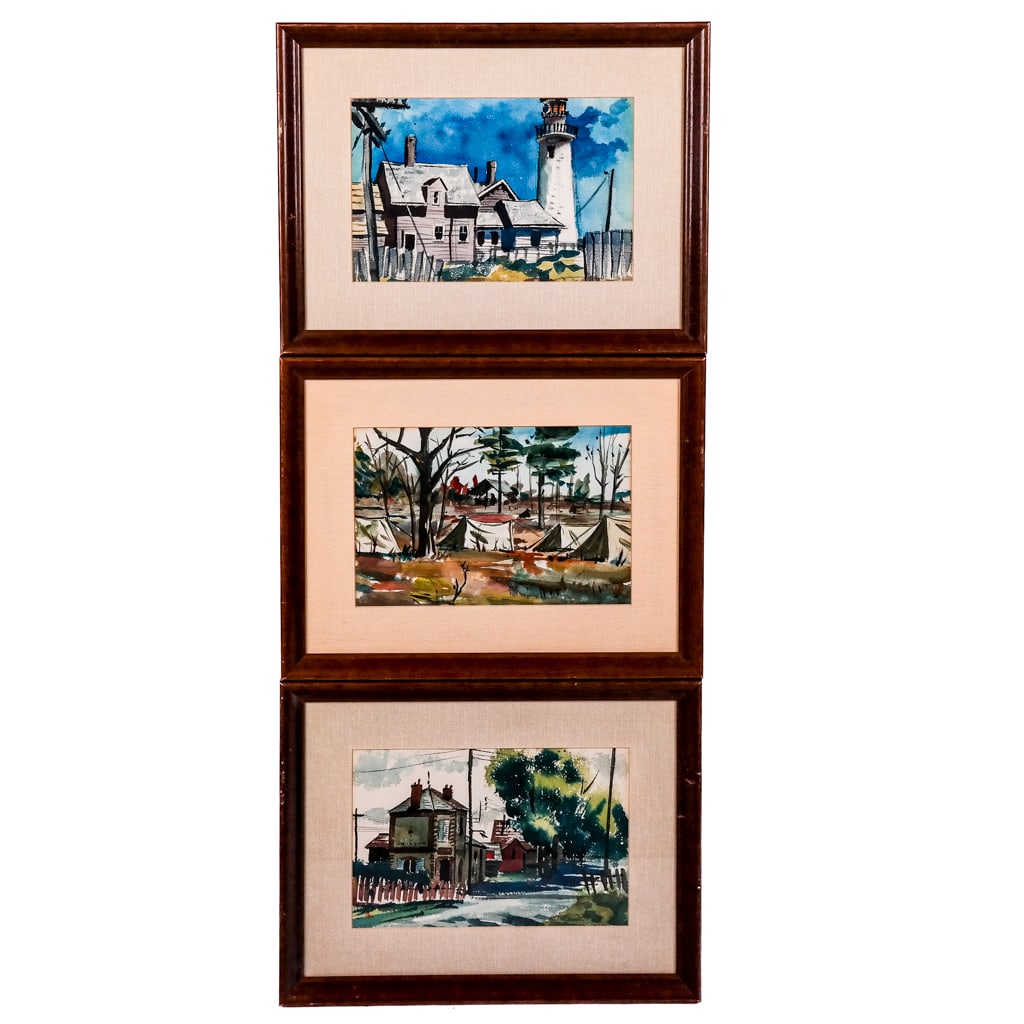 Edward Howard BETTS: 3 Watercolors (1 of 12)