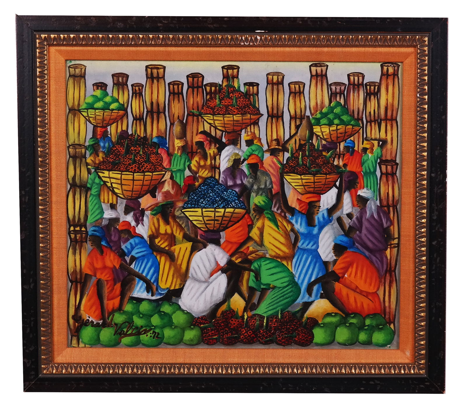 Haitian Scene: Gathering Crops - Oil Painting (1 of 7)