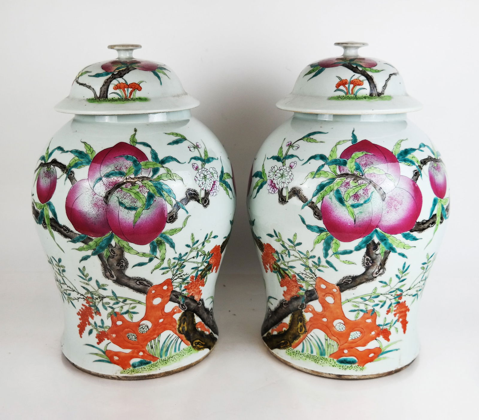 Pair of Chinese Porcelain Temple Jars (1 of 14)