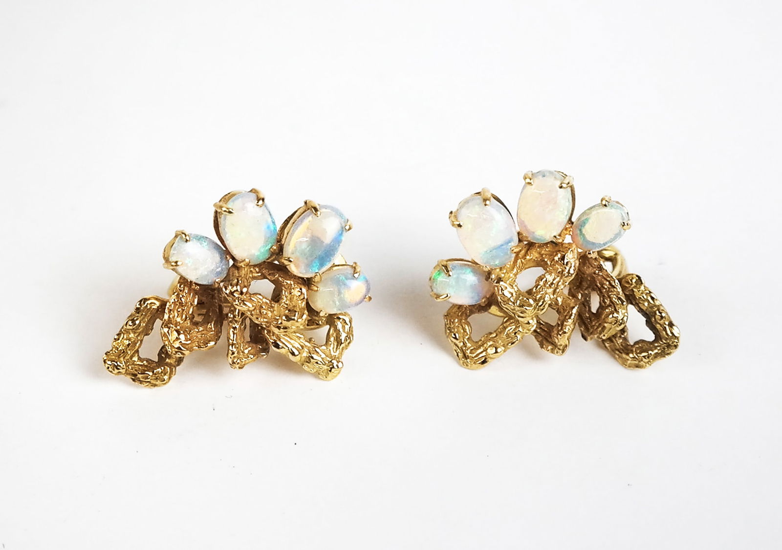 Pair of 14K Gold & Fire Opal Earrings (1 of 7)