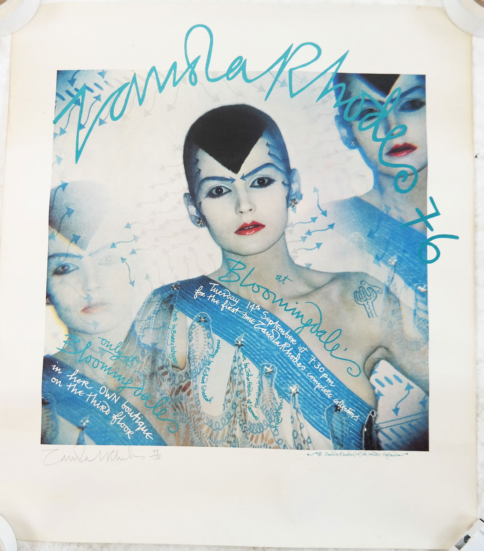 Zandra RHODES: Signed Portrait Print, 1976 (1 of 8)