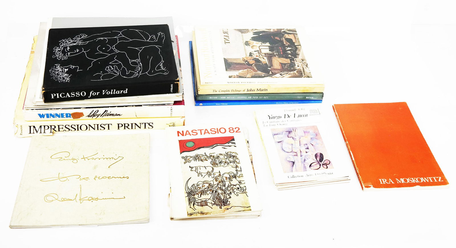 Group of Vintage Art Books (15+): A group of 15+ vintage art / coffee table books, some artists include: Luigi Kasimir, Pablo Picasso, Norman Rockwell, John Marin, Auguste Rodin, Bruno Zupan, LeRoy Neiman, Yargo De Lucca, Ira Moskowit