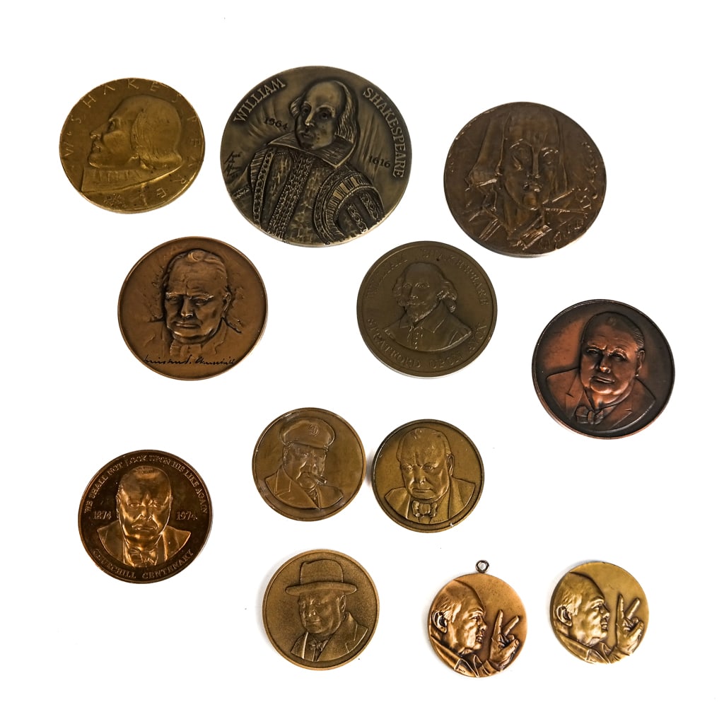 Assorted U.K. Bronze Medallions (1 of 11)