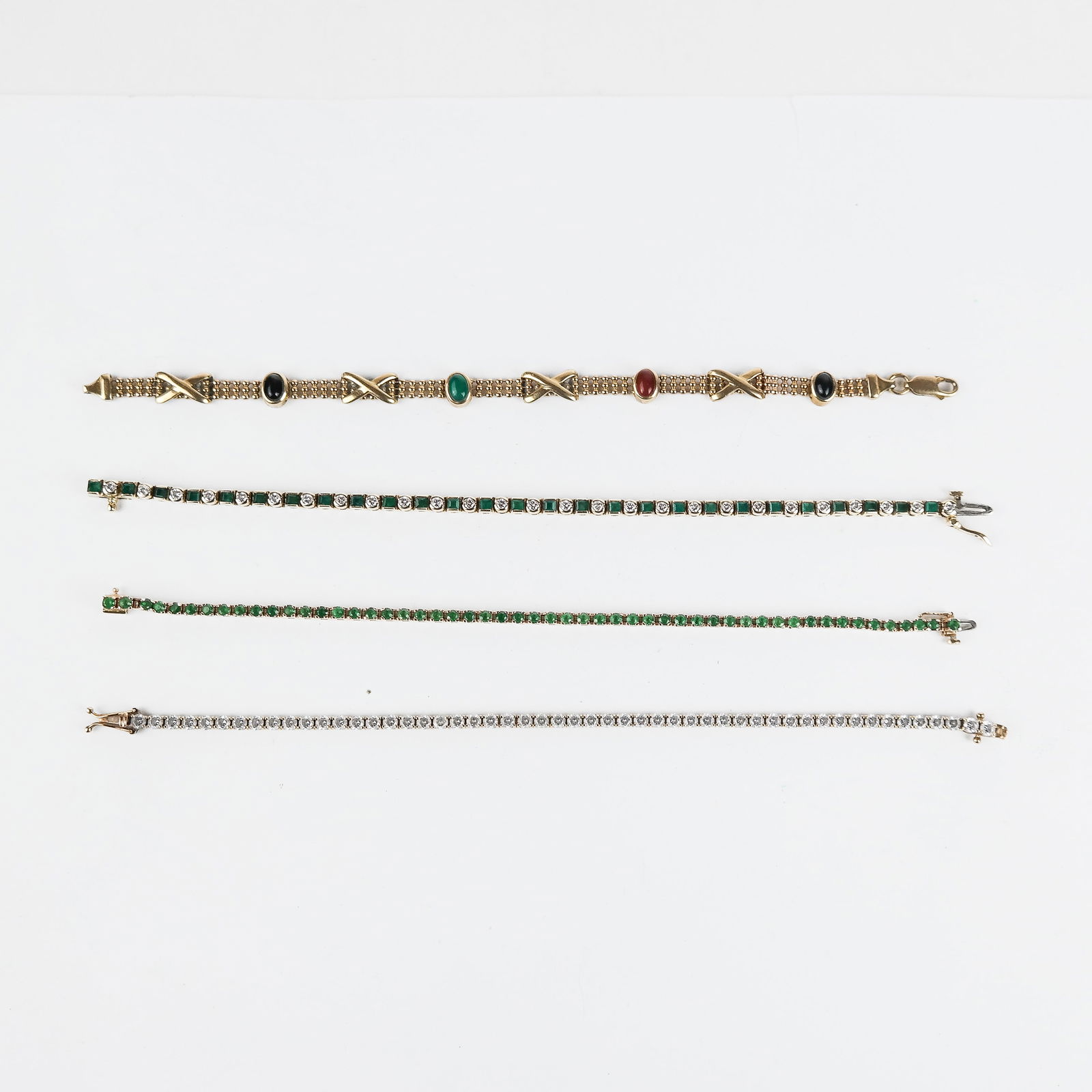 Group of Four Gold & Gem Set Bracelets (1 of 19)
