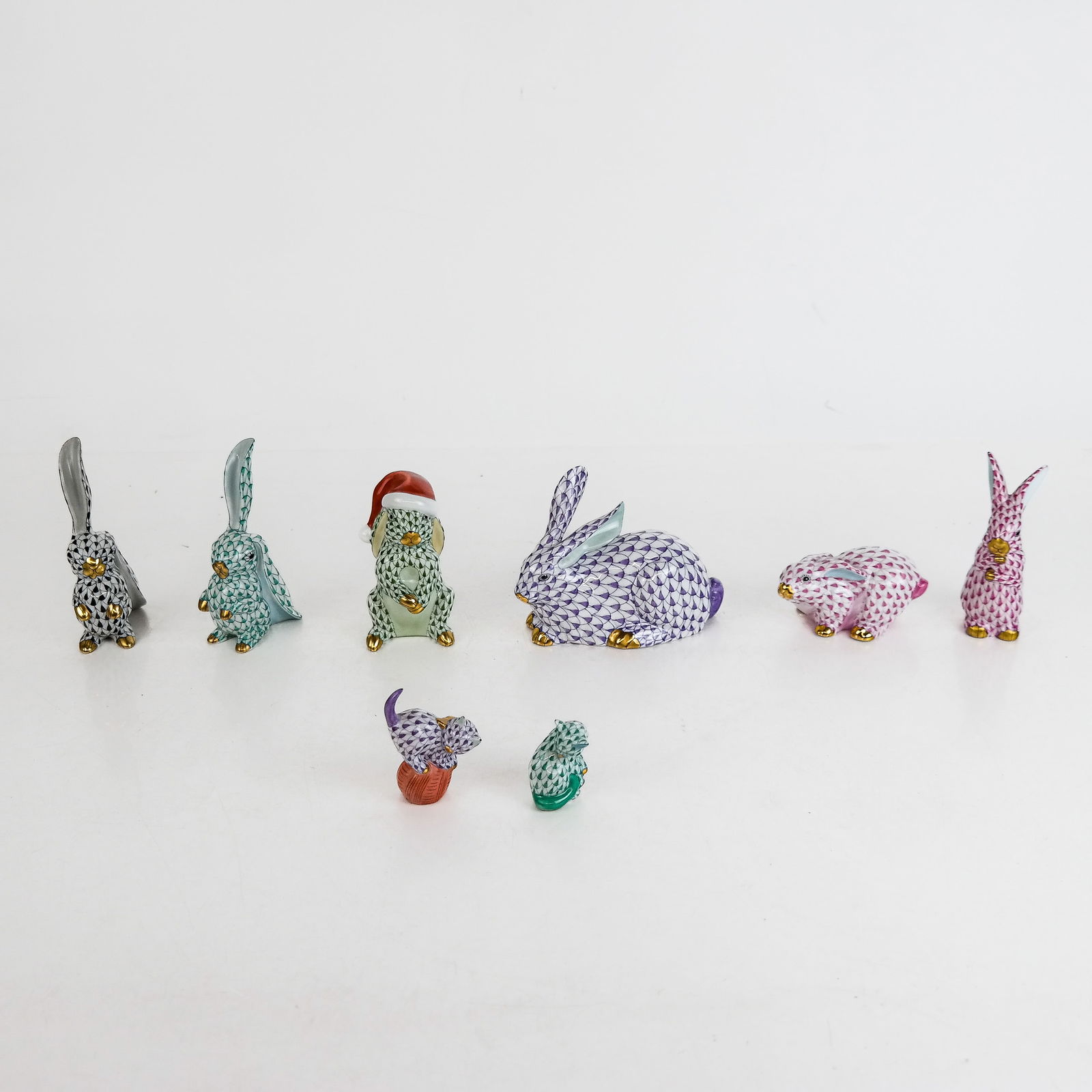 Herend Hungary Porcelain Painted Figures (8) (1 of 8)