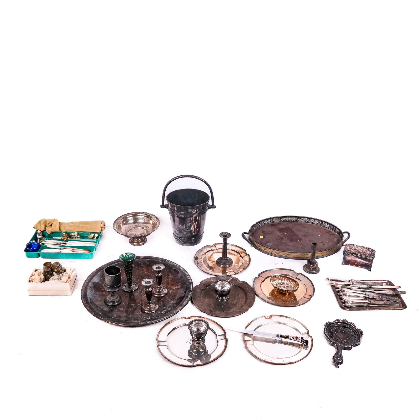 Lot of Assorted Silver Plate & Weighted Sterling (1 of 9)