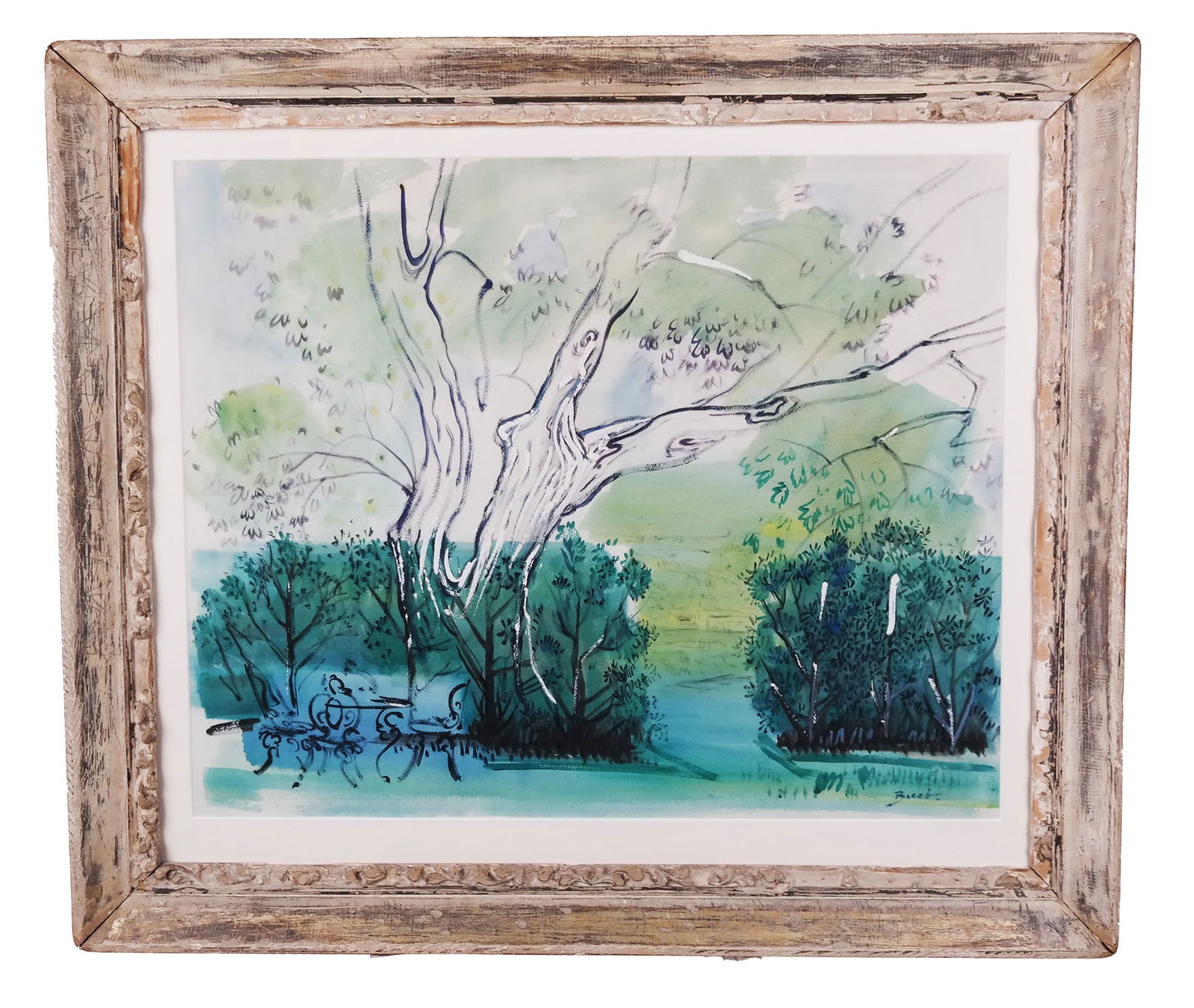 French School: Park Scene - Mixed Media (1 of 11)