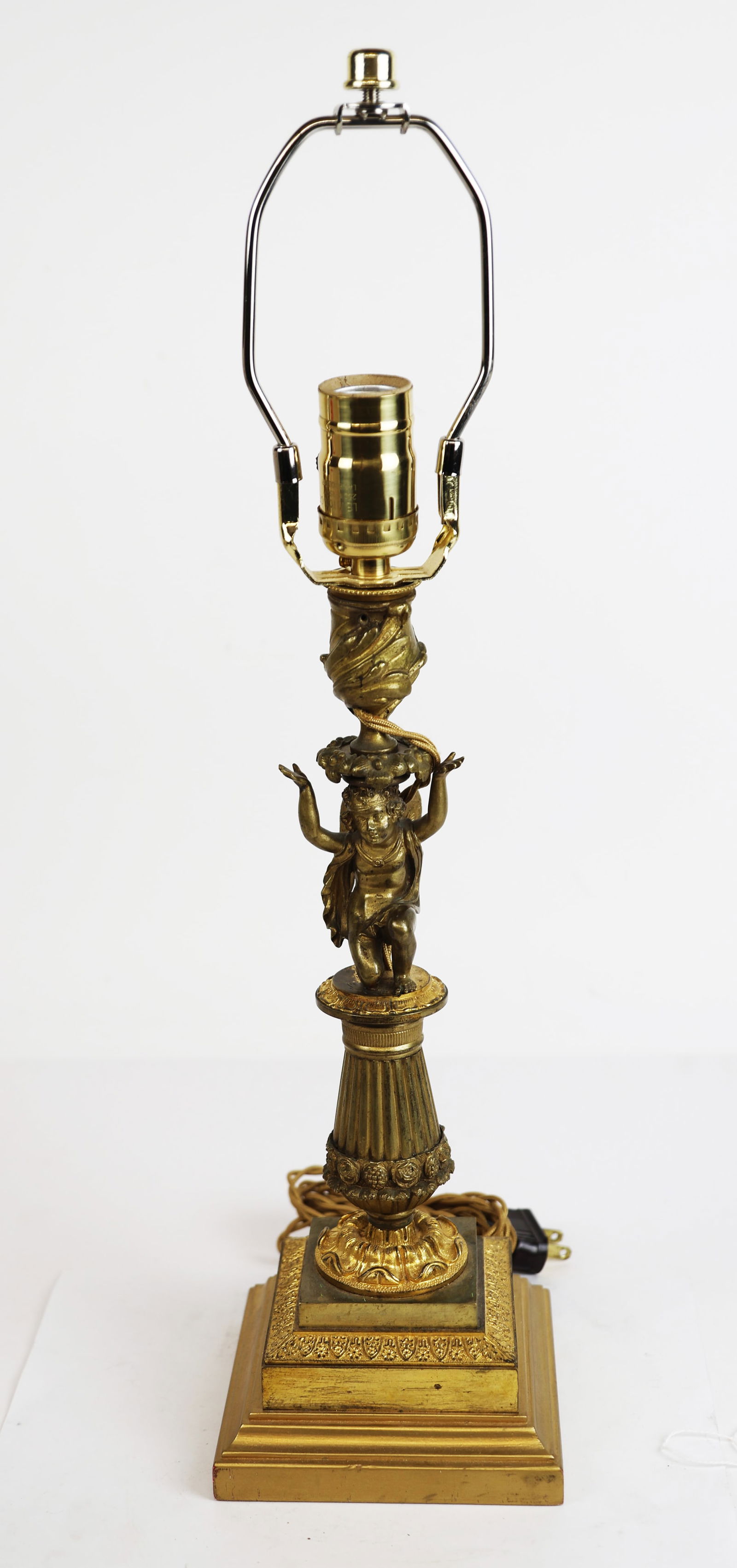 Classical Revival Gilt Metal Lamp (1 of 9)