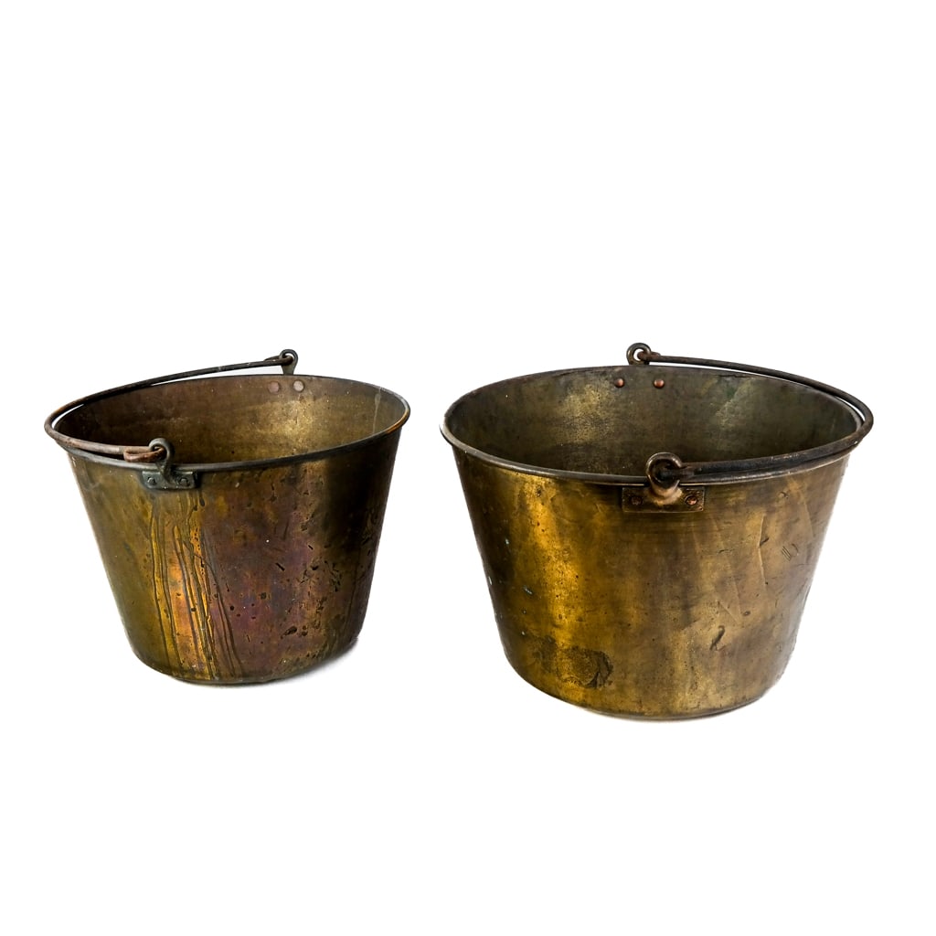 Two Vintage Brass Buckets (1 of 8)