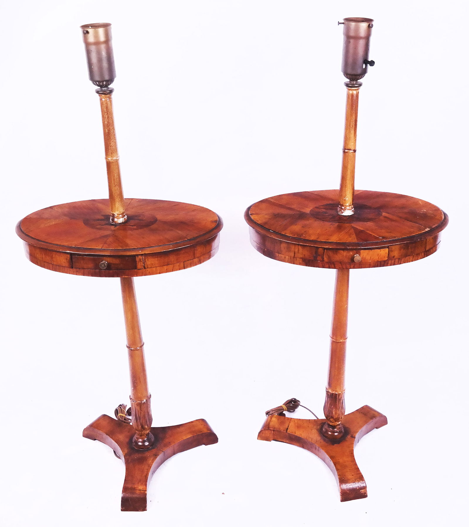 Pair of Antique Regency Stick Lamp Tables (1 of 15)