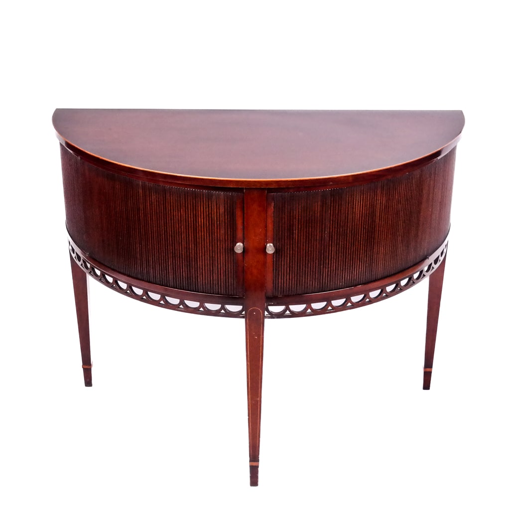 Hepplewhite-Style Demilune Server Cabinet (1 of 9)