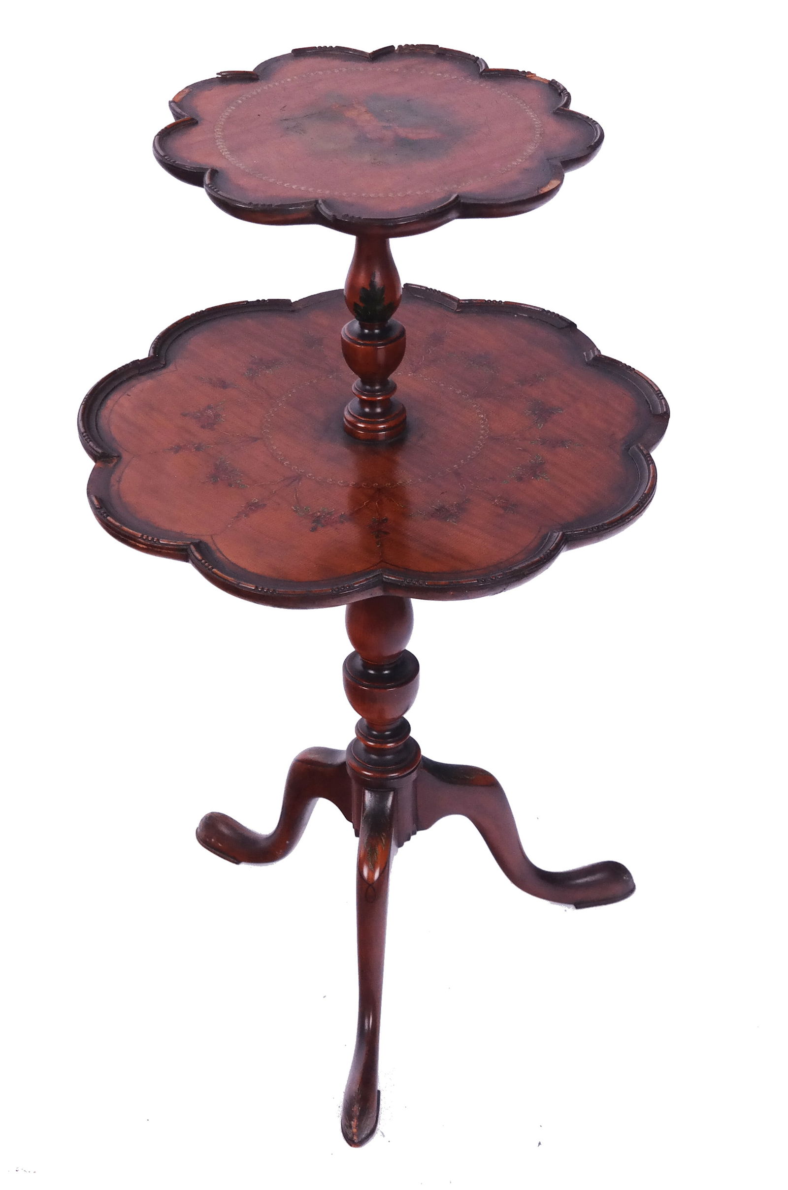 Vintage Two-Tier Mahogany Dumbwaiter Table (1 of 9)