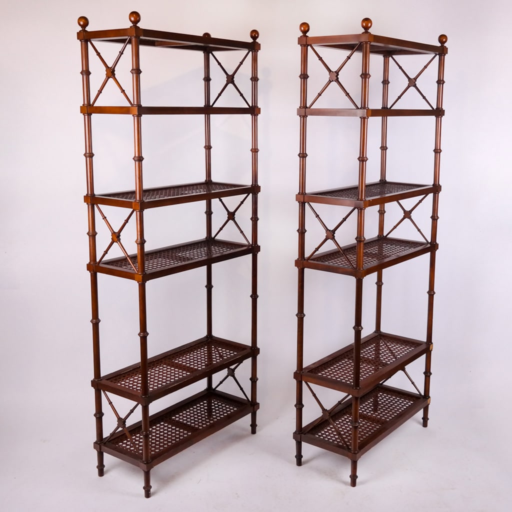 Pair of Faux Bamboo Open Etageres (1 of 10)