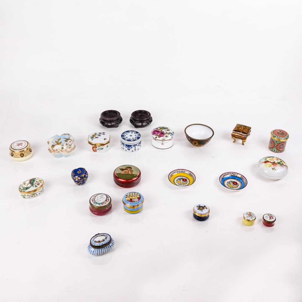 Assorted Porcelain Boxes and Miniatures (20 Pcs) (1 of 11)