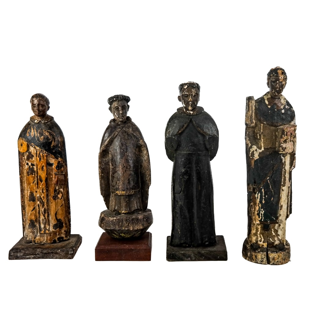 Group of Four Antique Wood Santos Figures (1 of 10)
