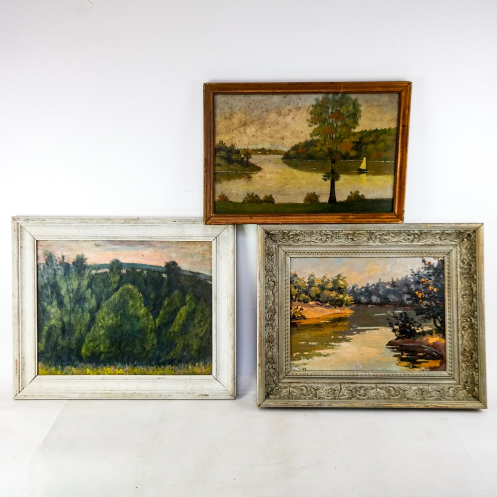 American School: Three Paintings (1 of 9)