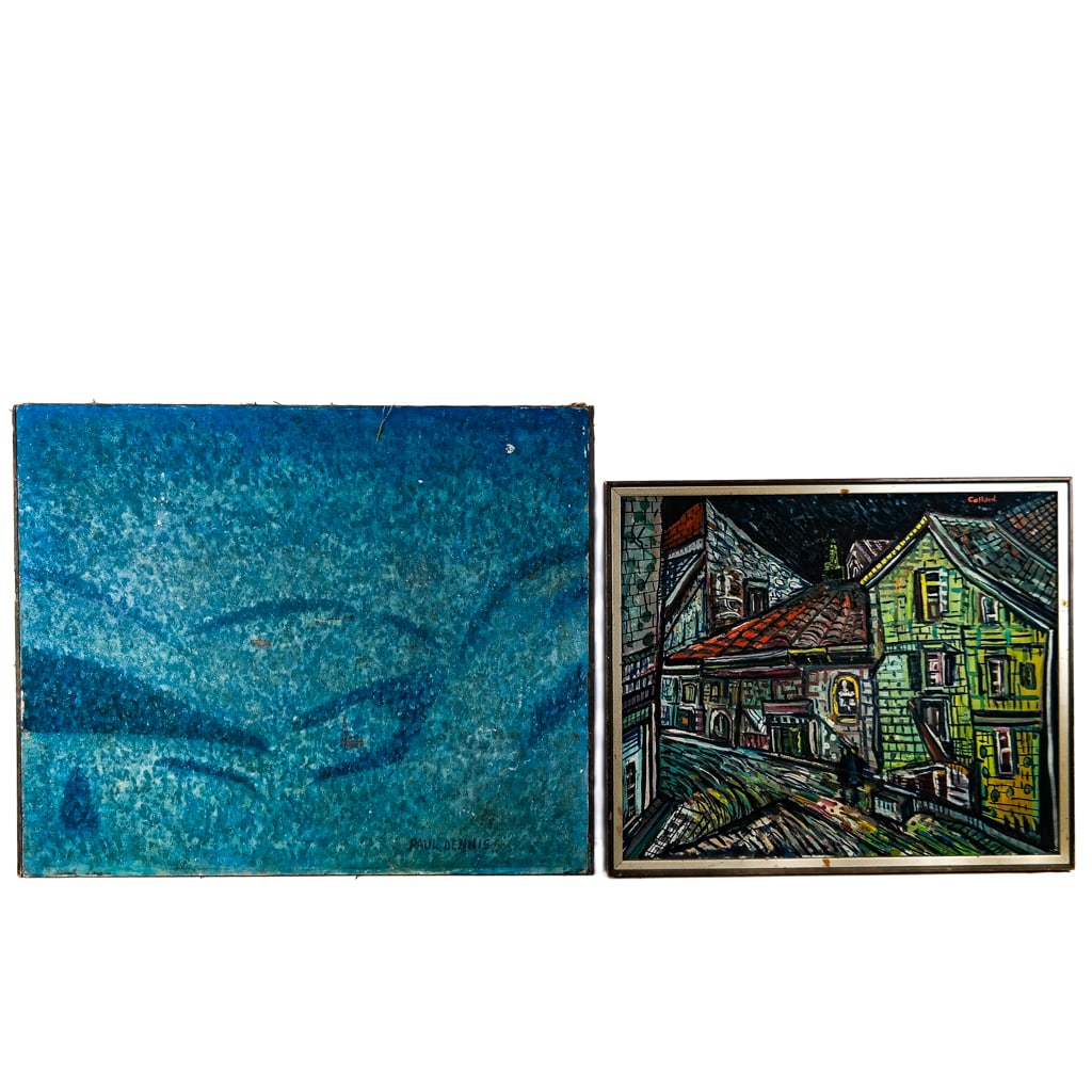 P. DENNIS and COLLARD: Two Oil on Canvas Paintings (1 of 13)