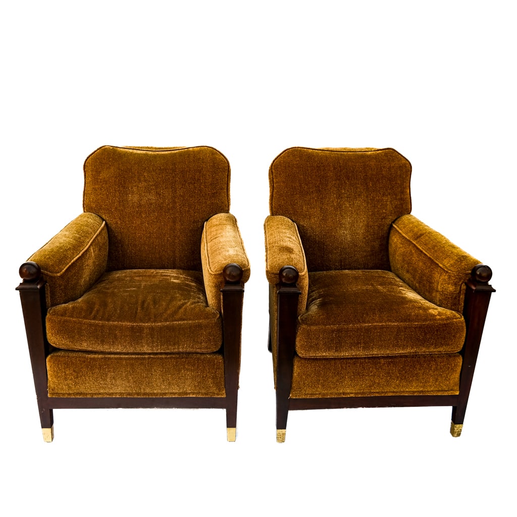 Pair of Modern Art Deco-Style Club Chairs (1 of 8)
