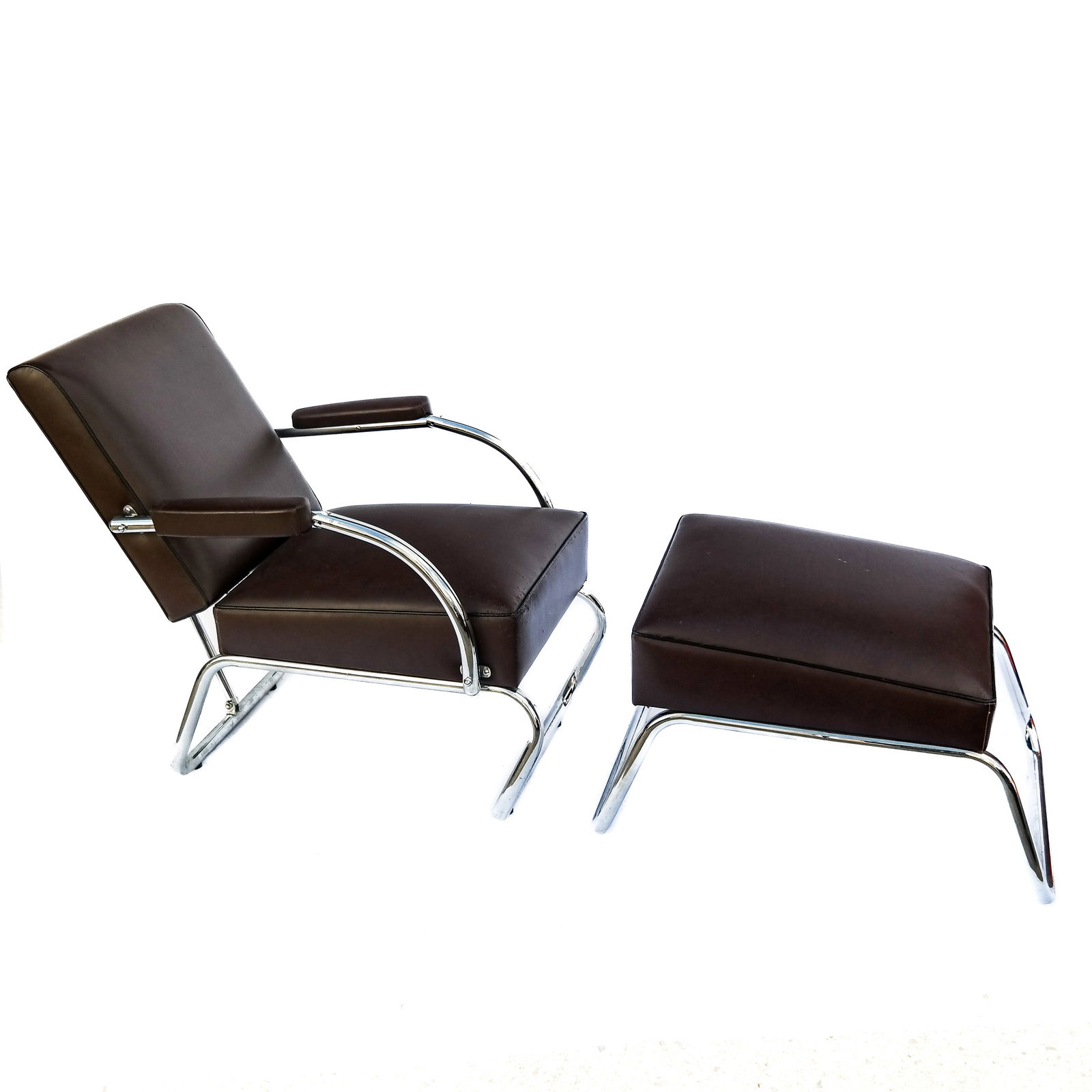 Mid-Century Modern Lounge Chair & Ottoman (1 of 9)