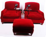 Thierry Despont Art Deco-Style Chairs & Ottoman