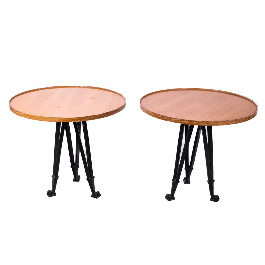 Pair of Mid-Century Round Lamp Tables (1 of 7)