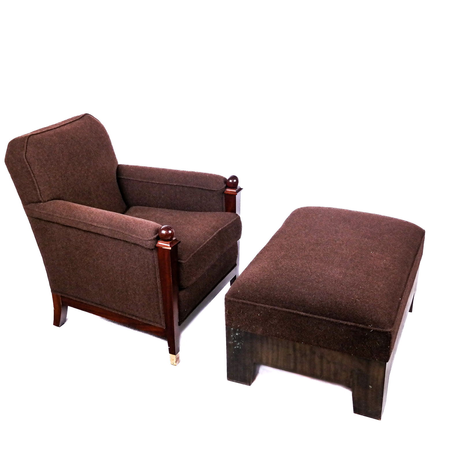 Loro Piana Upholstered Club Chair & Ottoman (1 of 10)