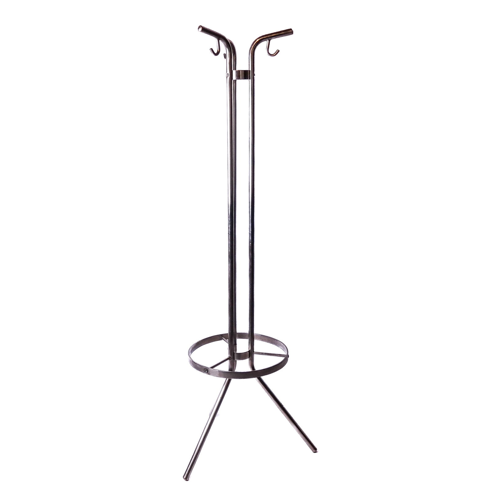 Polished Aluminum Vintage-Style Coat Rack (1 of 5)