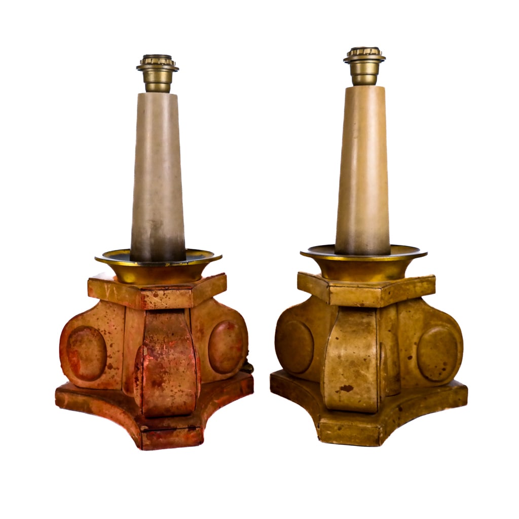 Pair of Mid-Century Leather Table Lamps (1 of 7)