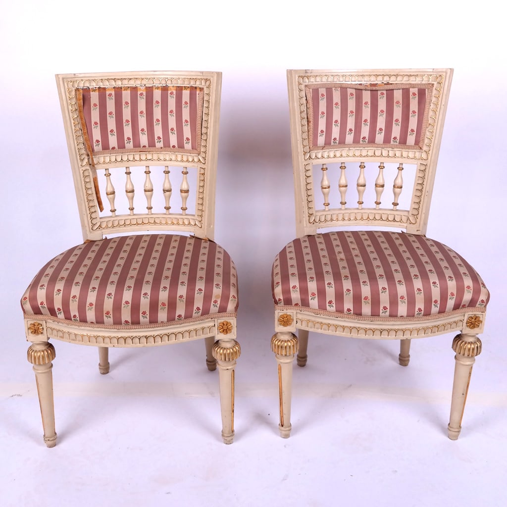 Pair of Painted Jansen-Style Side chairs (1 of 9)