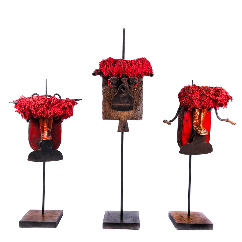 Thierry Despont Custom Designed Iron & Wood Masks (1 of 14)