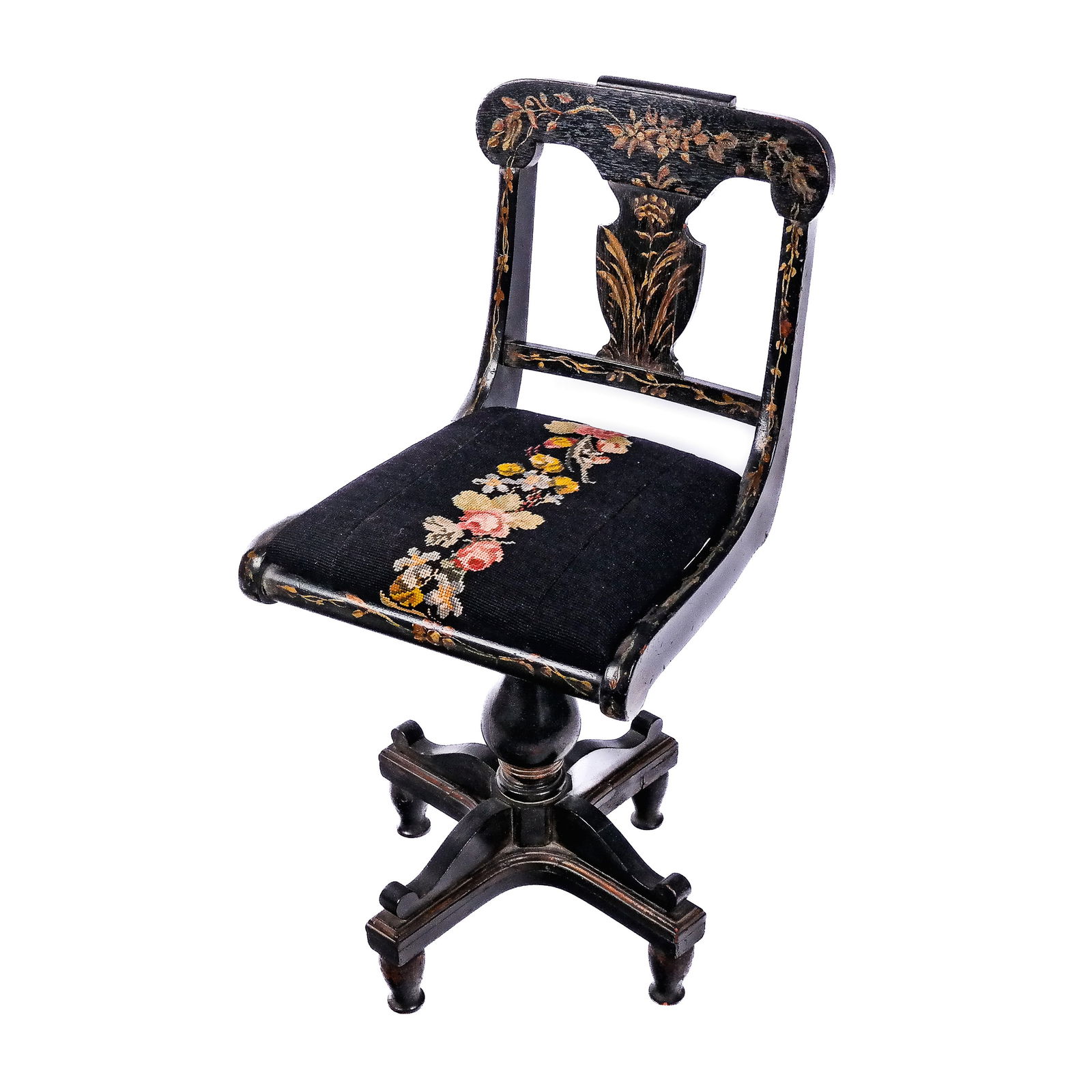 Victorian Painted Ebonized Chair (1 of 9)