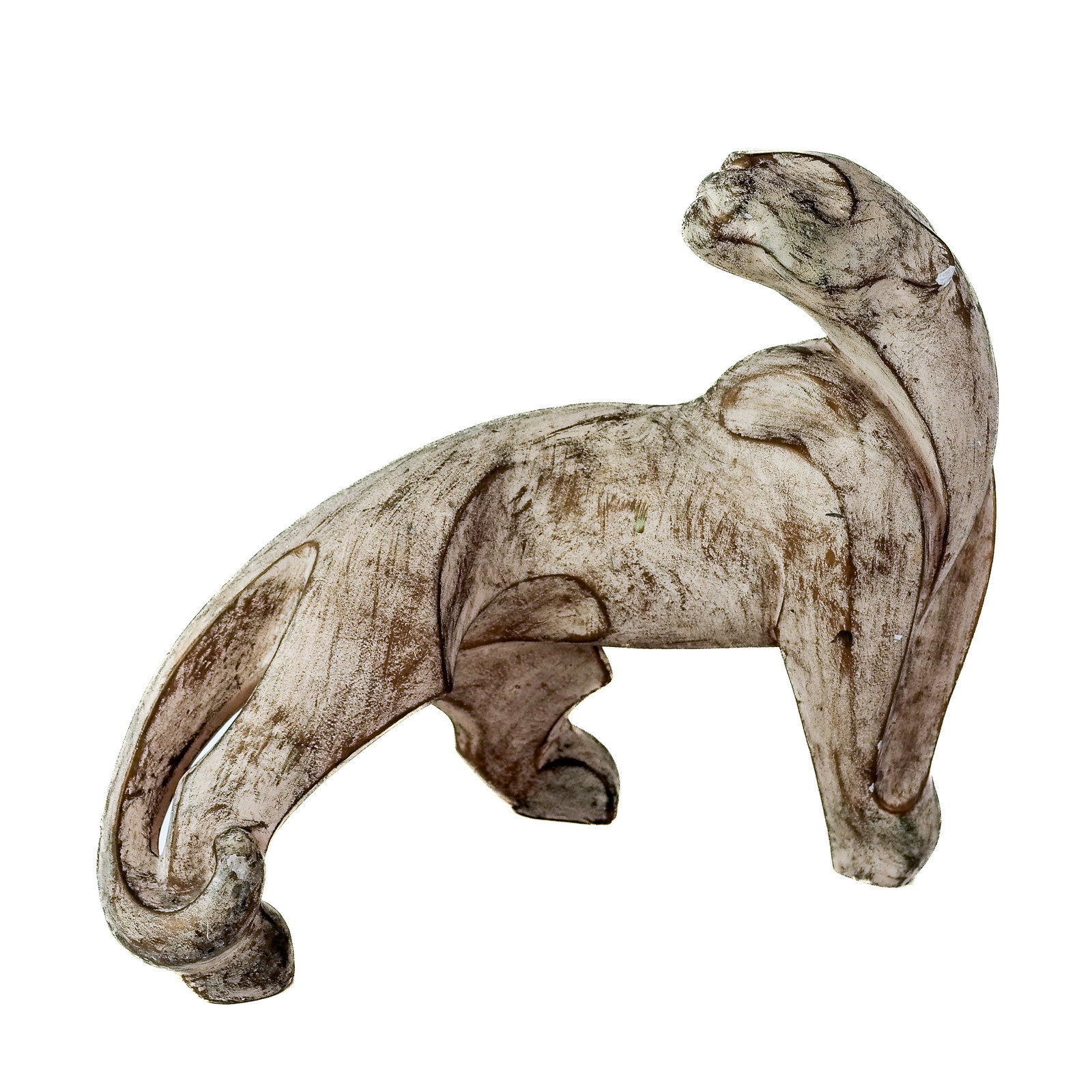 Alexander DANEL: Brutalist Panther Sculpture: Alexander Danel (Estonian, b. 1940) 1996 brutalist style sculpture of a panther or mountain lion, signed "Danel" and "Austin Sculpture" to back leg. [13 1/2" H x 16 1/2" W]. Overall in good condition 