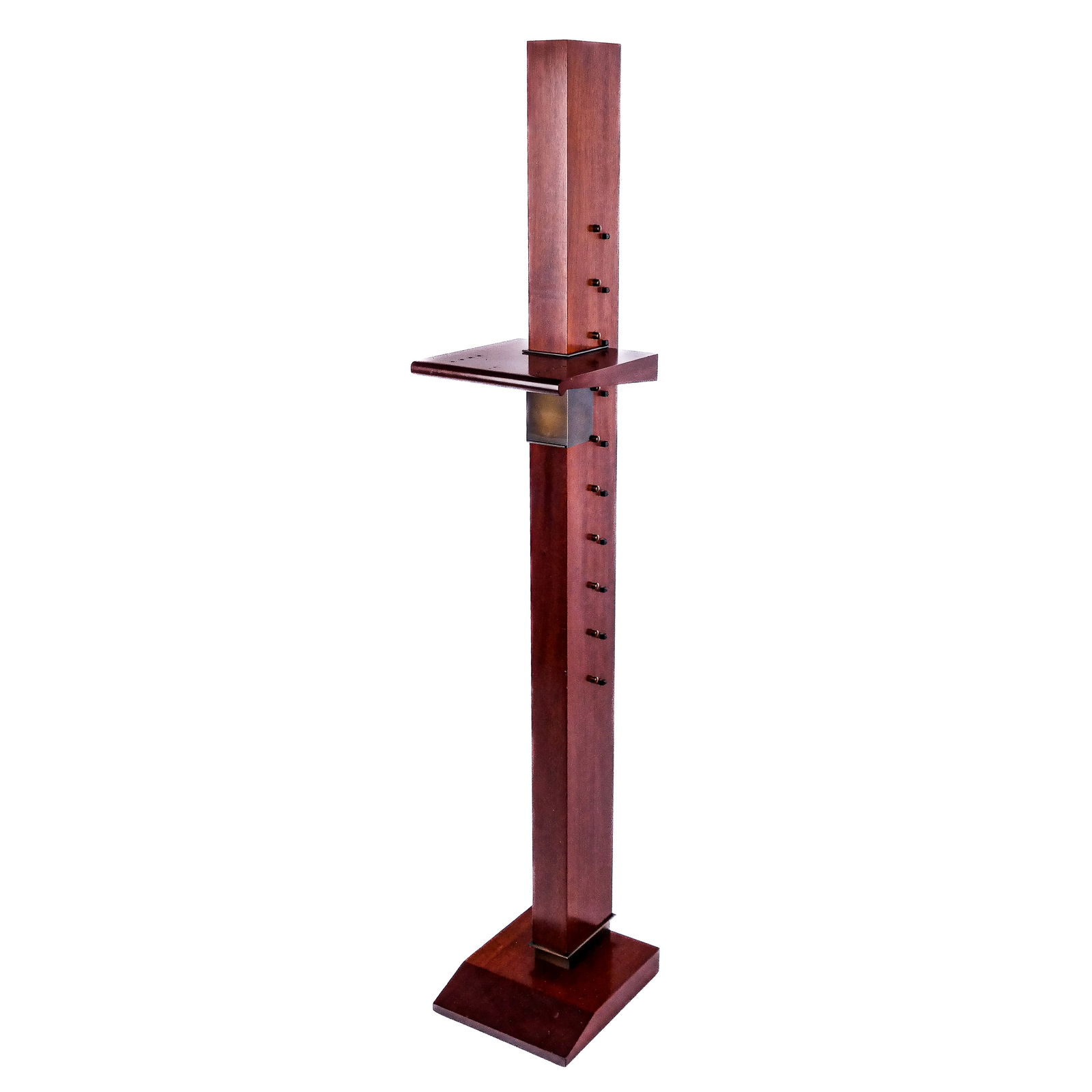 Modern Tall Mahogany Display Pedestal (1 of 9)