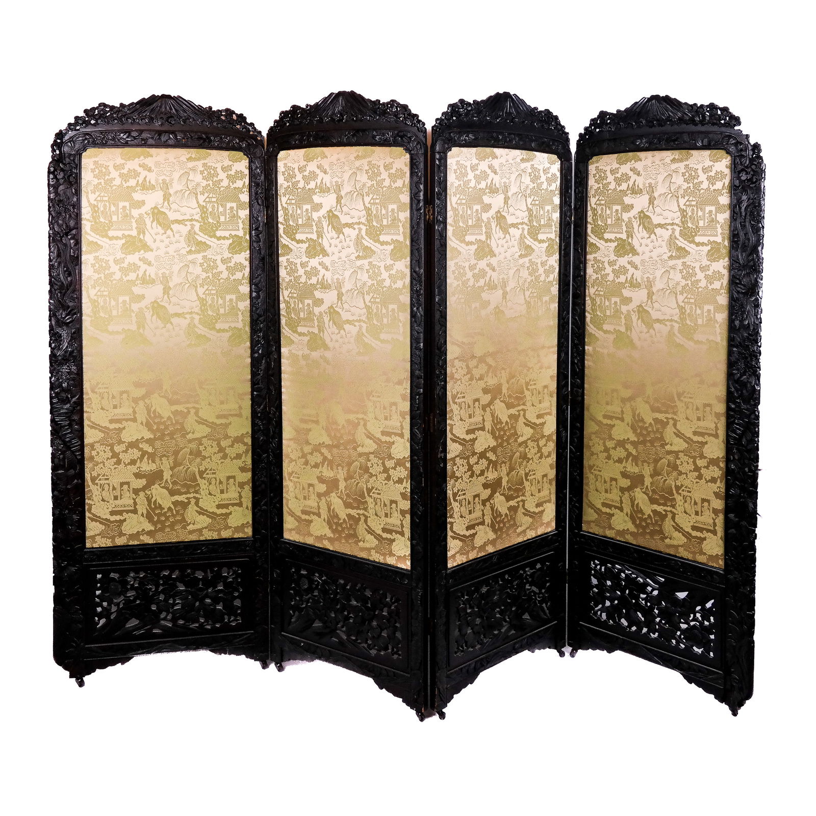 Aesthetic Carved Four-Panel Screen (1 of 18)