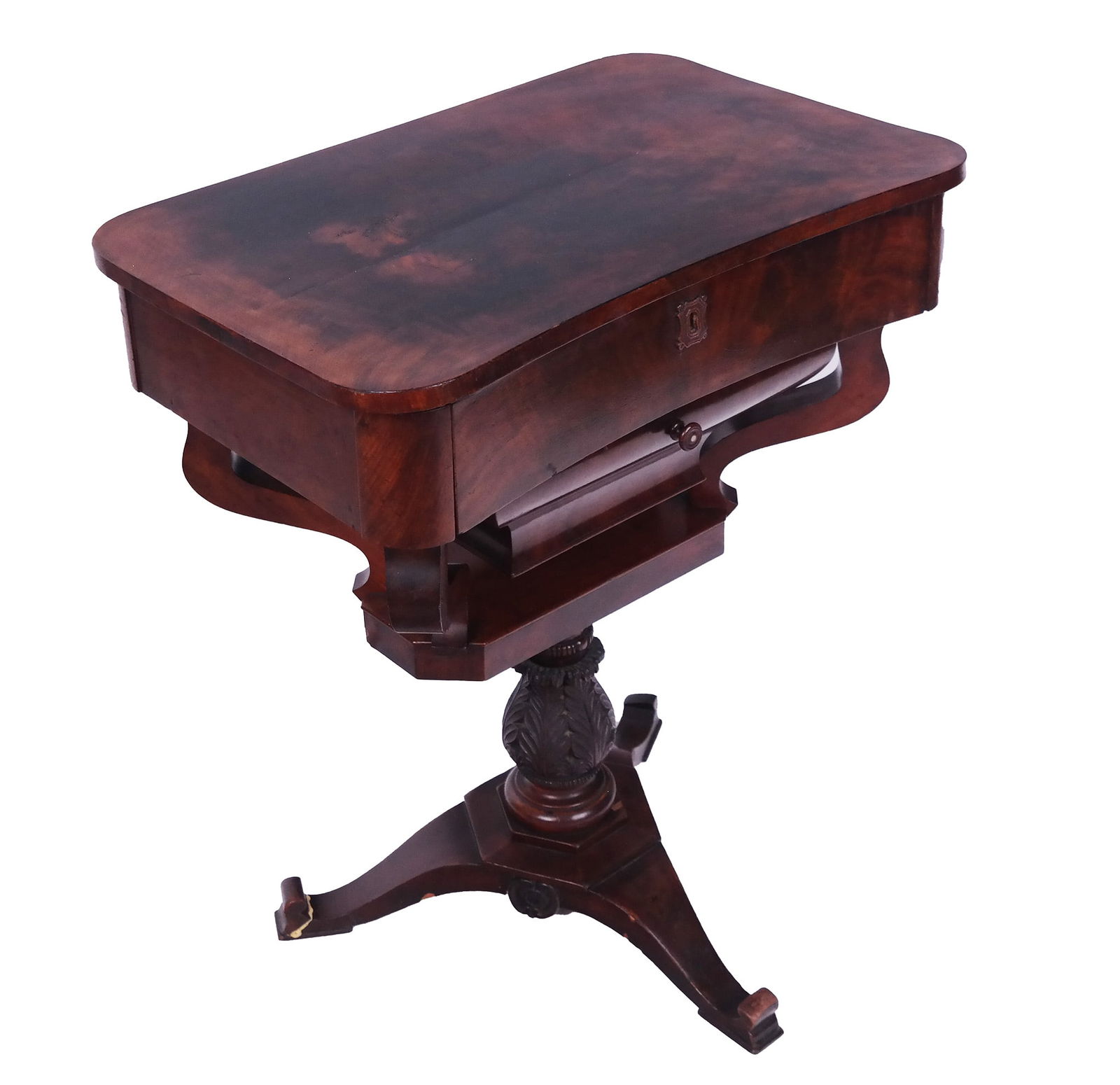 Antique English Mahogany Work/Sewing Table (1 of 12)
