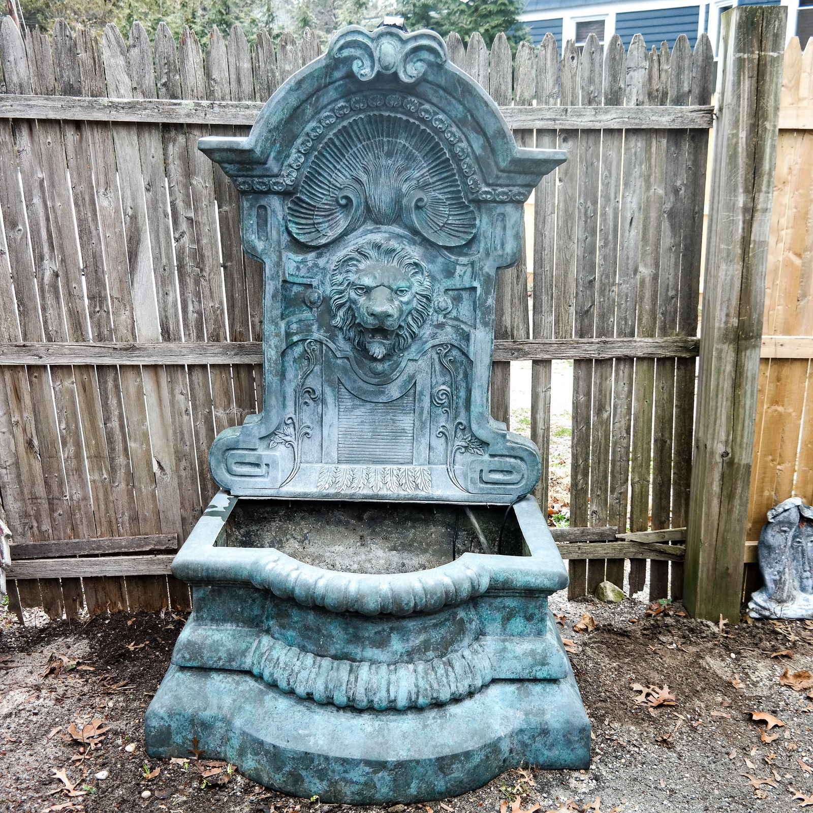Large Bronze Neoclassical-Style Font (1 of 8)