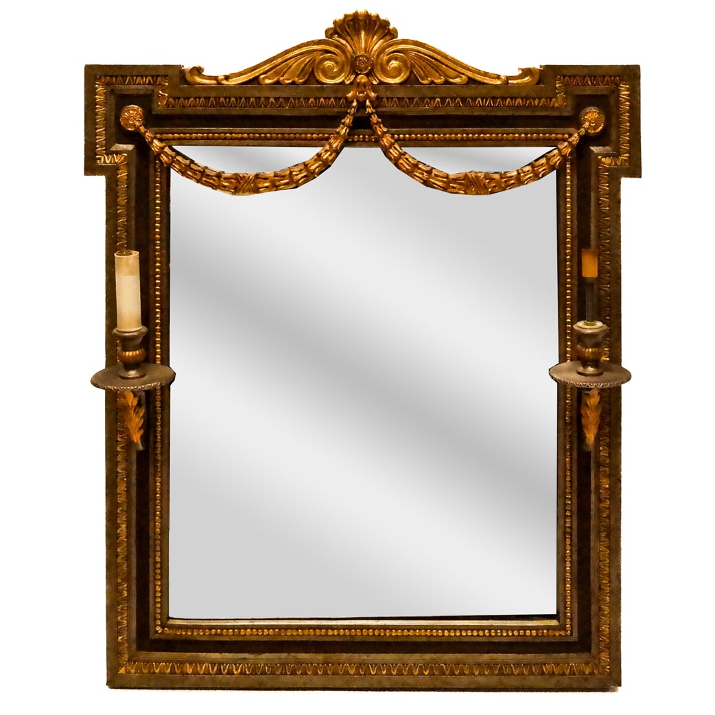 Neoclassical-Style Parcel Gilt Girandole Mirror (1 of 6)