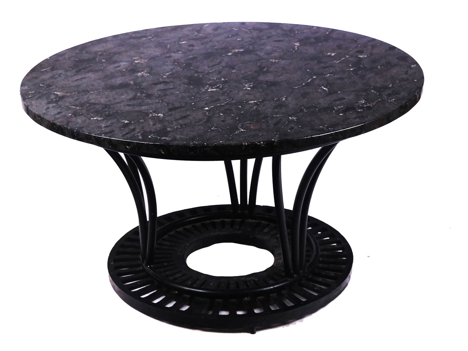 Industrial-Style Iron Marble Top Table (1 of 8)