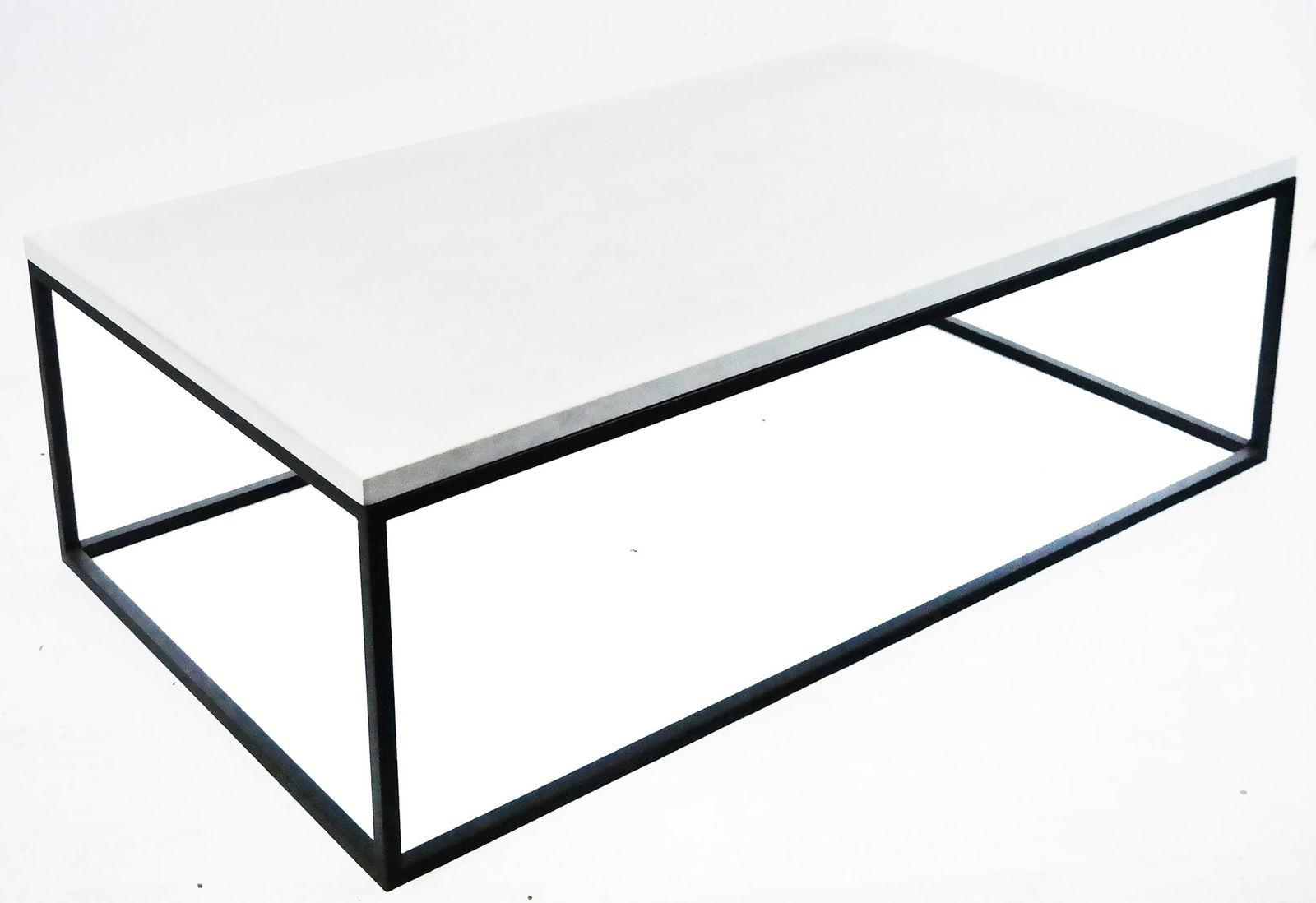 Modern Cast Iron and Stone Coffee Table (1 of 11)