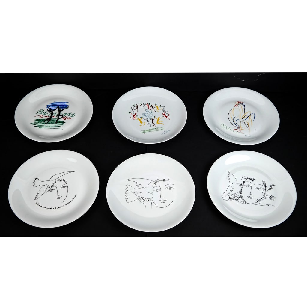 After Pablo PICASSO: Limoges Porcelain Plates (6) (1 of 18)