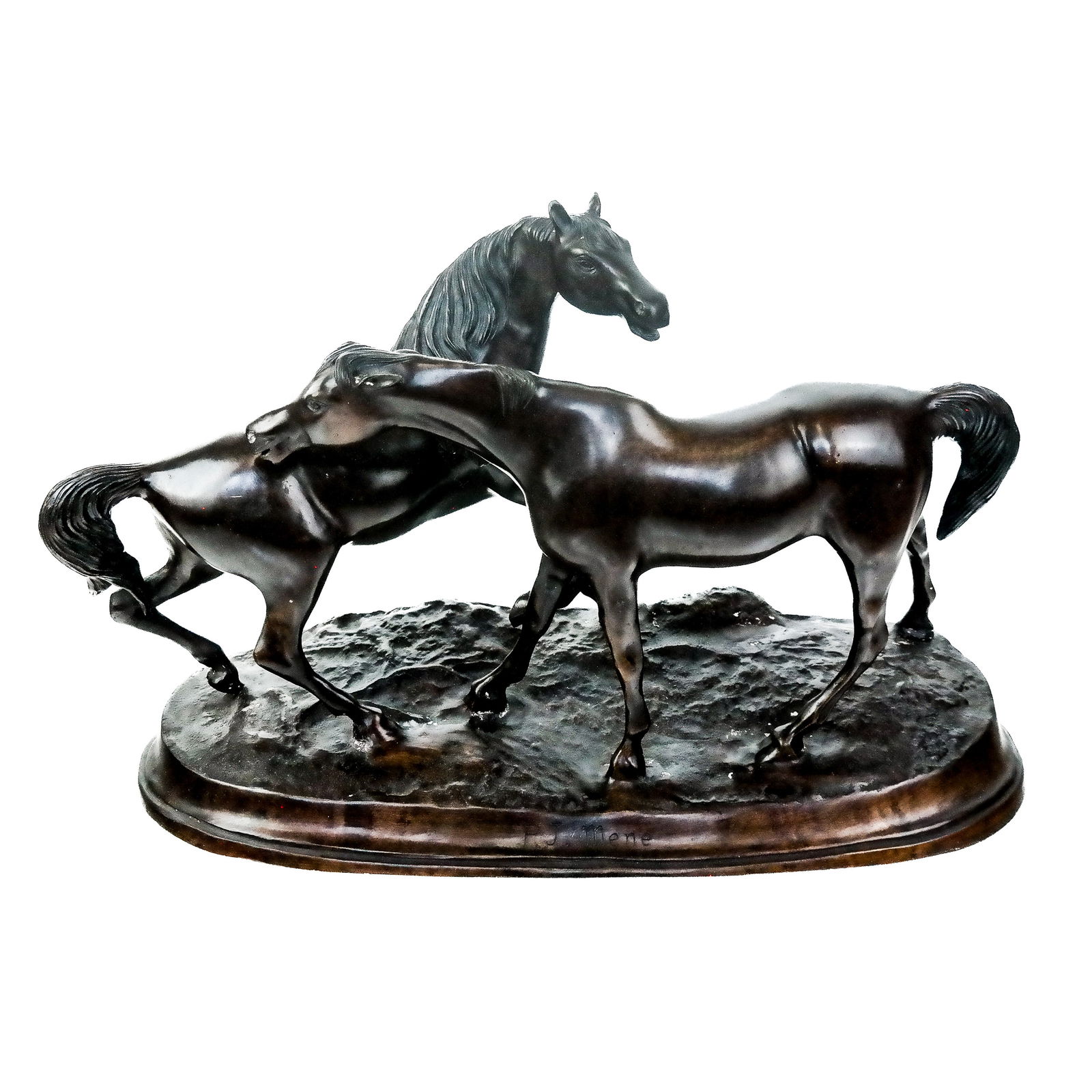 After P.J. MENE: "L'Accolade" - Bronze Statue (1 of 9)