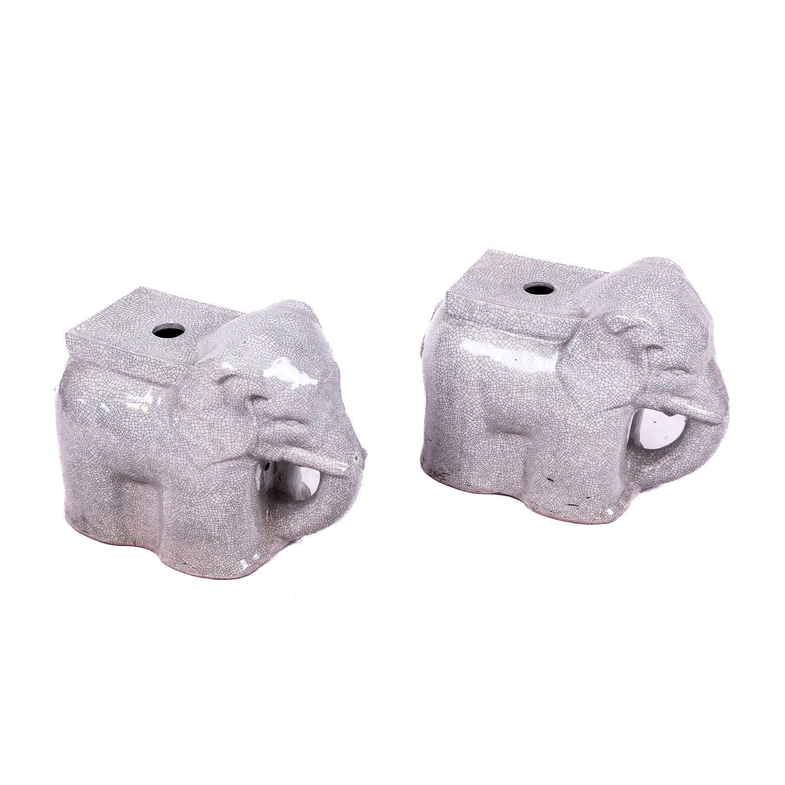 Pair of Celadon-Style Elephant Garden Seats (1 of 12)