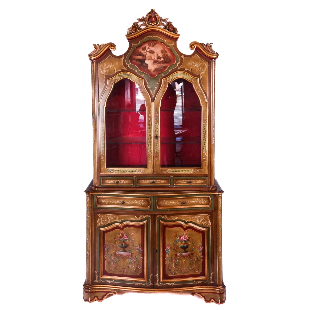 Continental Decorated Two-Part Cabinet (1 of 13)