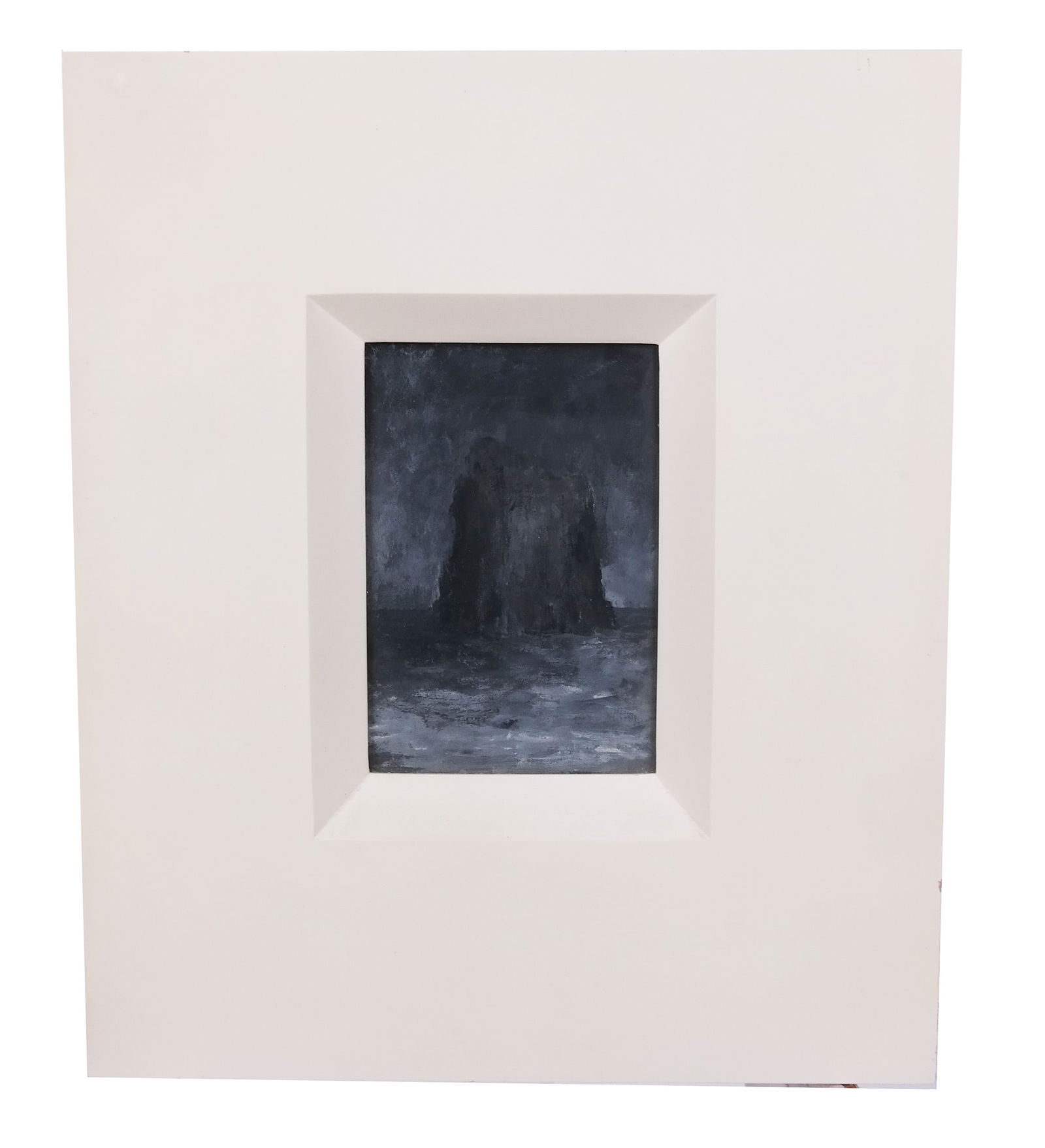 Susan NORRIE: "Island #1" - Gouache Painting: Susan Norrie gouache titled "Island #1" bearing label for Nancy Hoffman Gallery. Provenance: From the Collection of renowned architect and designer Thierry Despont. [Art: 7 1/2" H x 5" W; Frame: 17" H