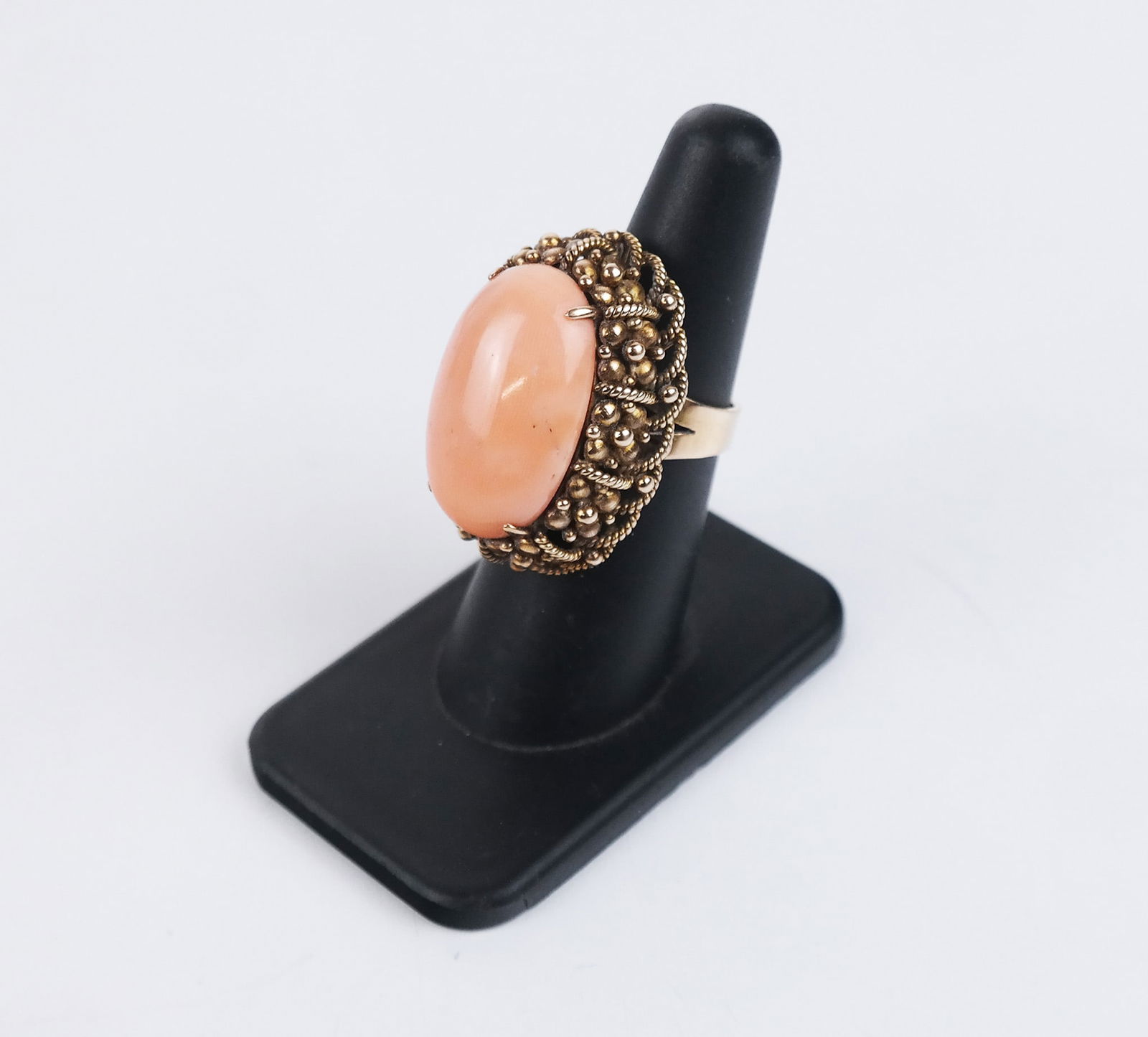14K Gold Cabochon Cocktail Ring (1 of 8)
