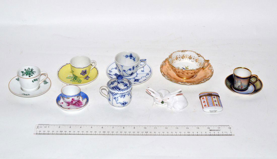 Group of Assorted Porcelain: Includes Sevres, KPM, Royal Copenhagen.