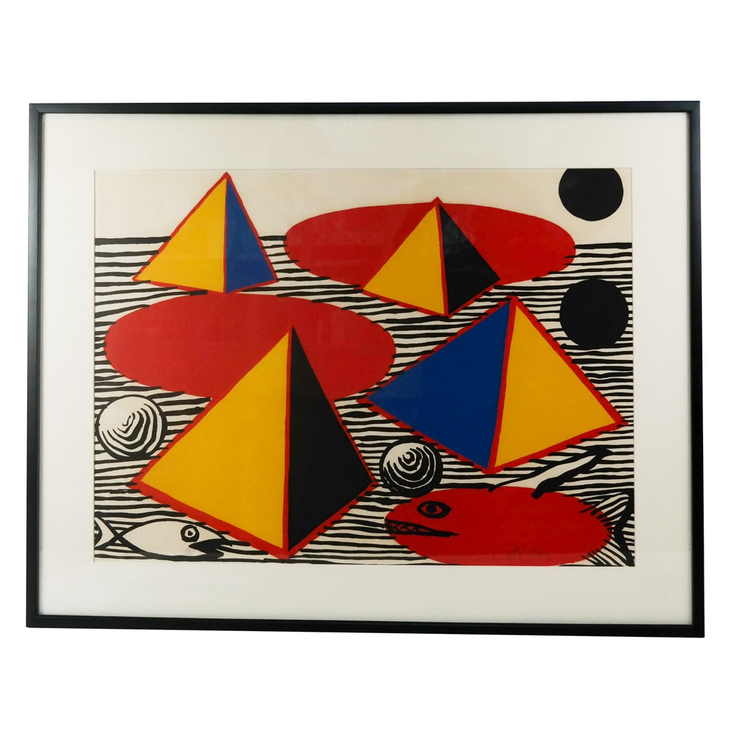 Alexander CALDER: "Pyramids & Fish" - Lithograph (1 of 10)