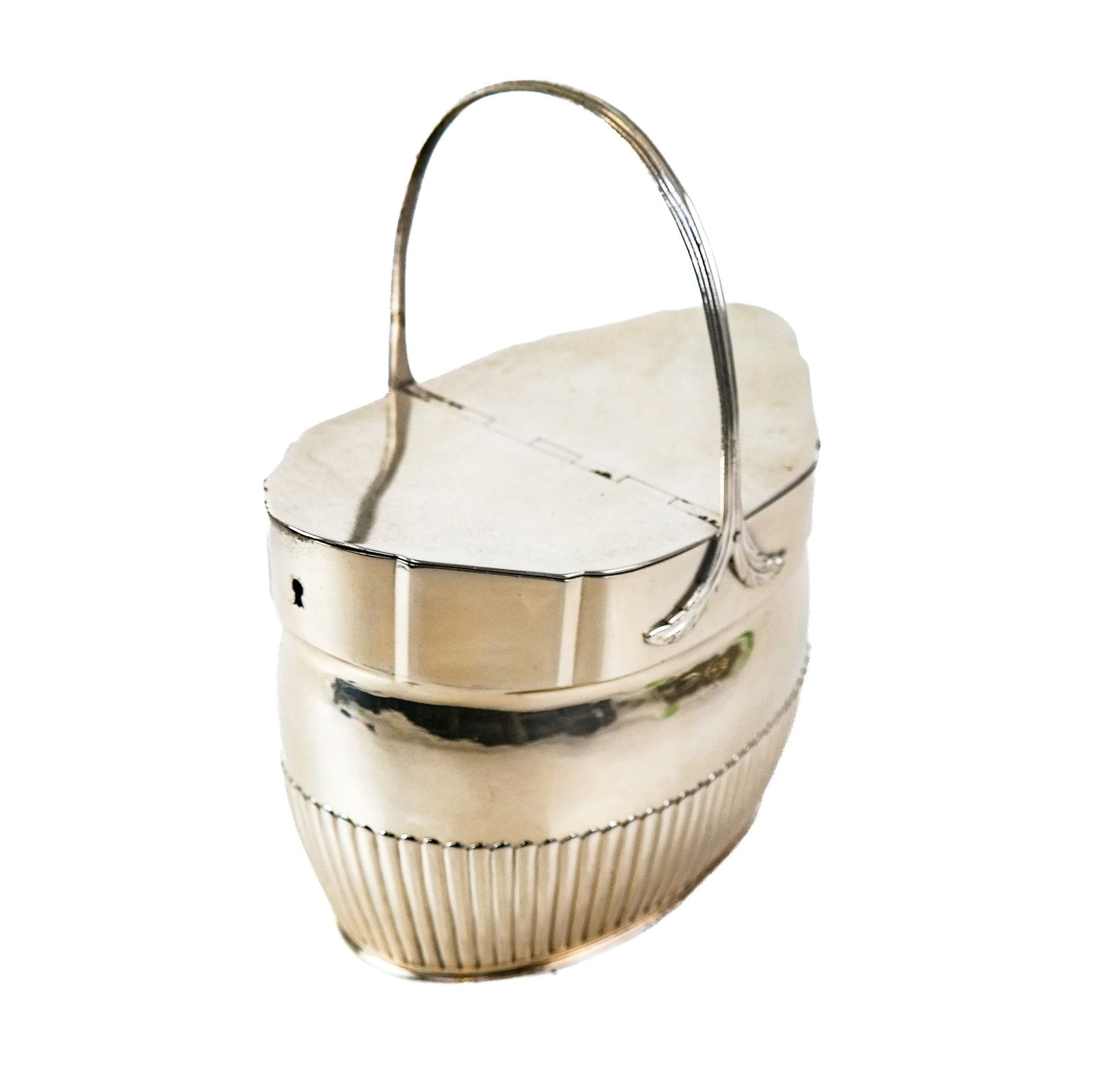 Sterling Silver Double Sided Basket-Form Tea Caddy (1 of 10)